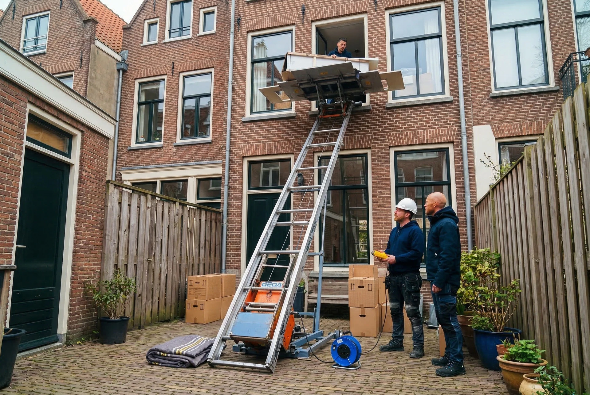 GEDA lift bij woning met achtertuin in Westerwatering, Zaandam