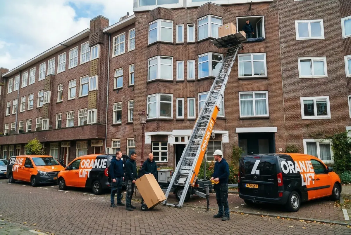 Verhuislift bij bovenwoning in Amsterdam-West