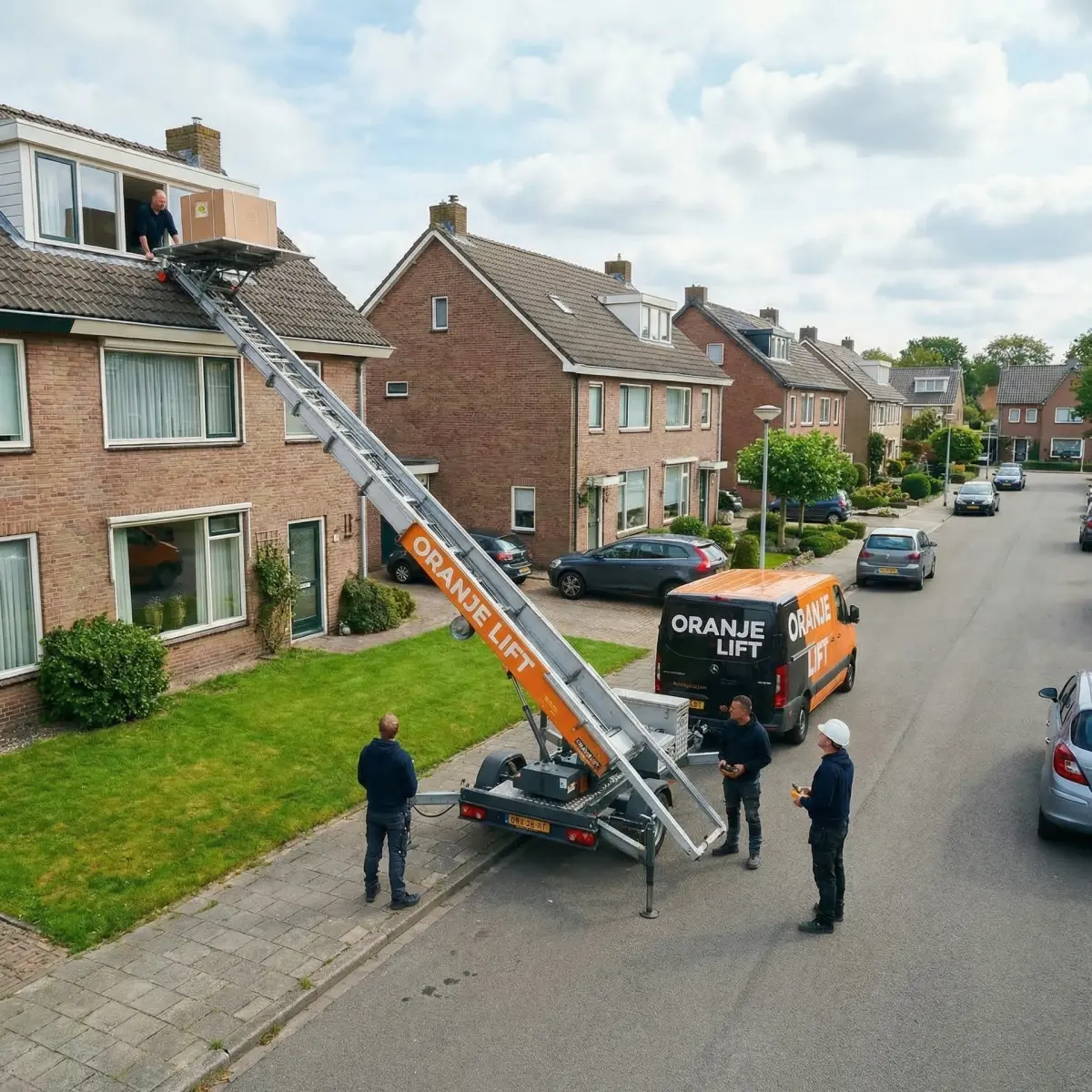 Verhuislift in woonwijk Amsterdam-West